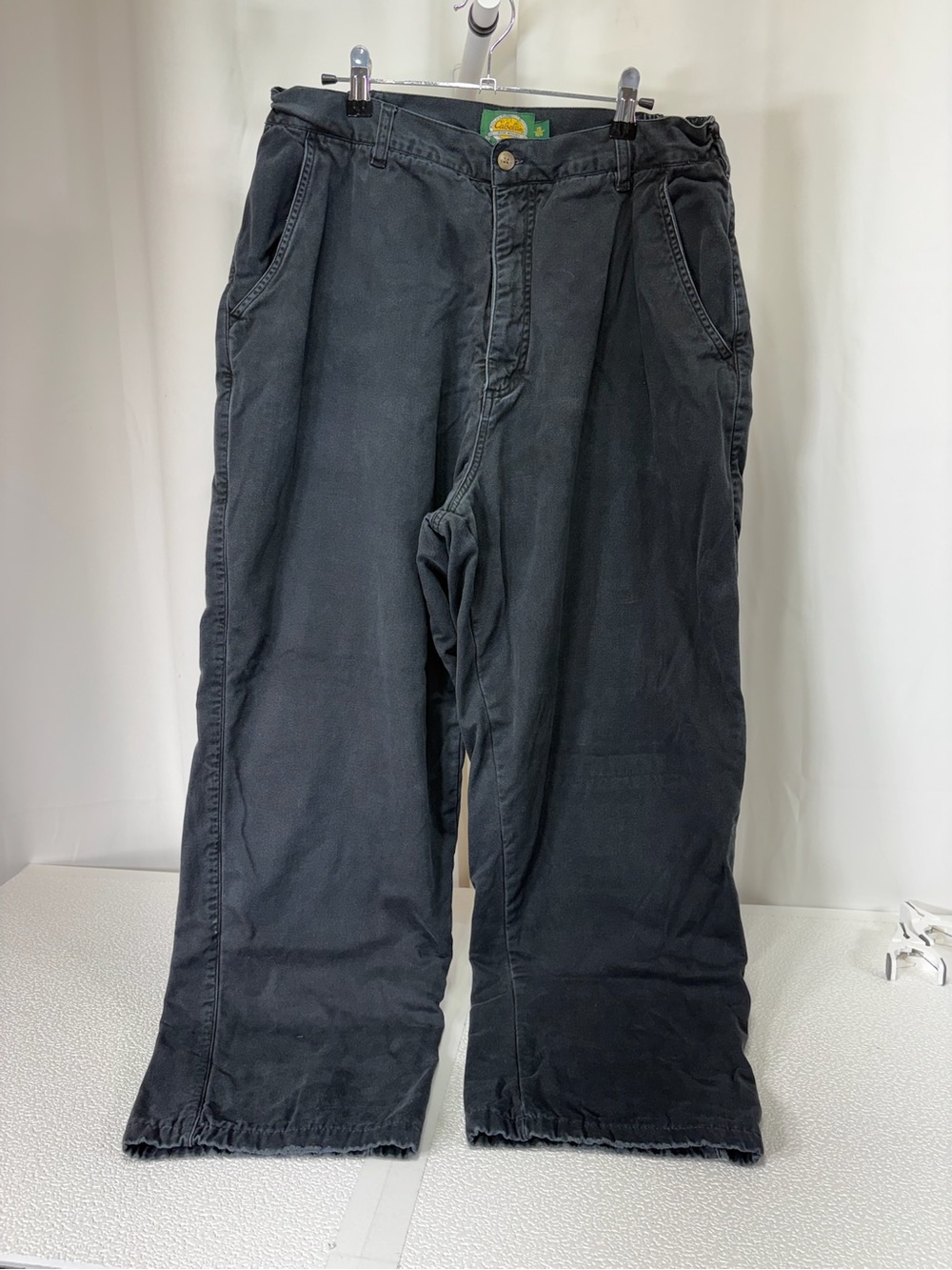 Cabela's Black Relaxed Wide-Leg Chinos 4037